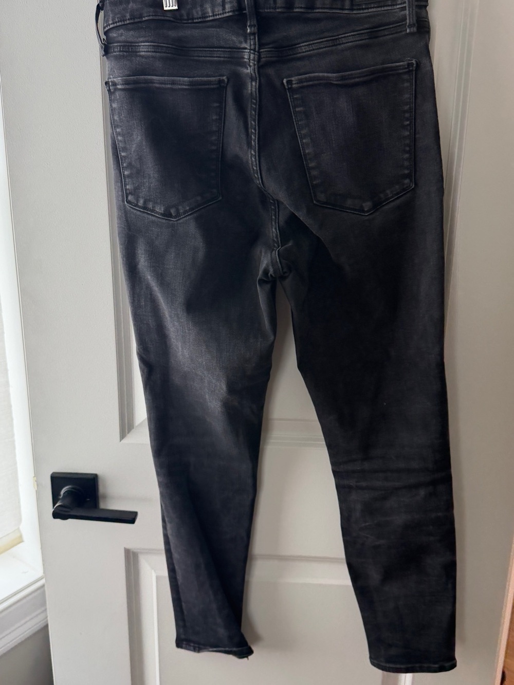 Abercrombie & Fitch Curve Love 90s Straight Ultra High Rise Washed Black Jeans